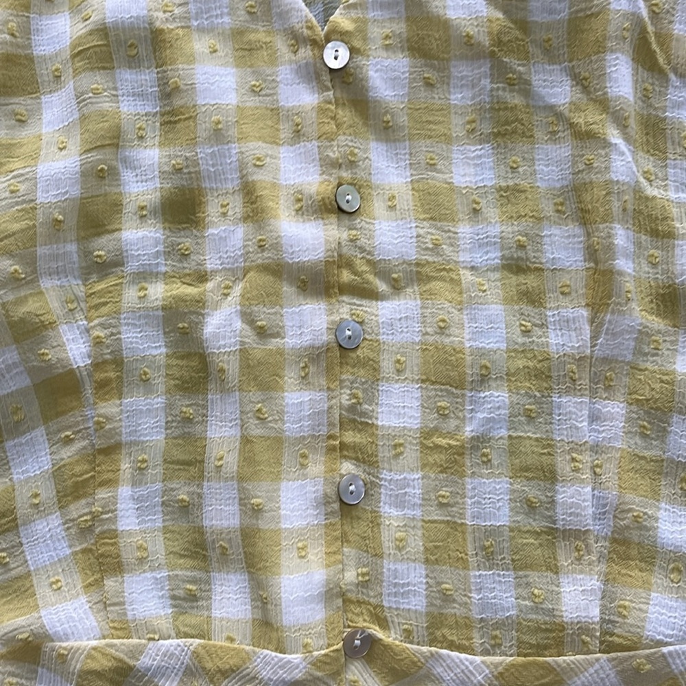 Yellow gingham top - Picture 5 of 5